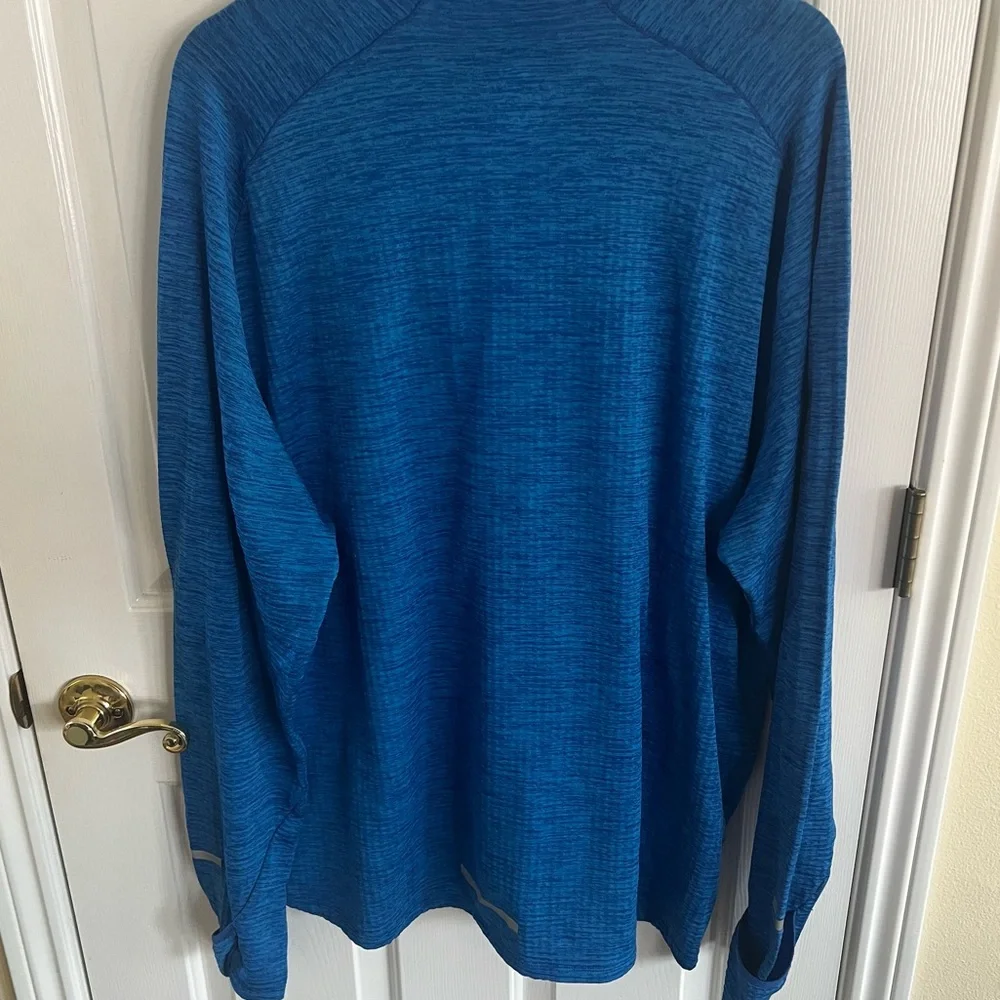 Nike Dri Fit Blue Half-Zip Long Sleeve Top. XXL. - Picture 3 of 8